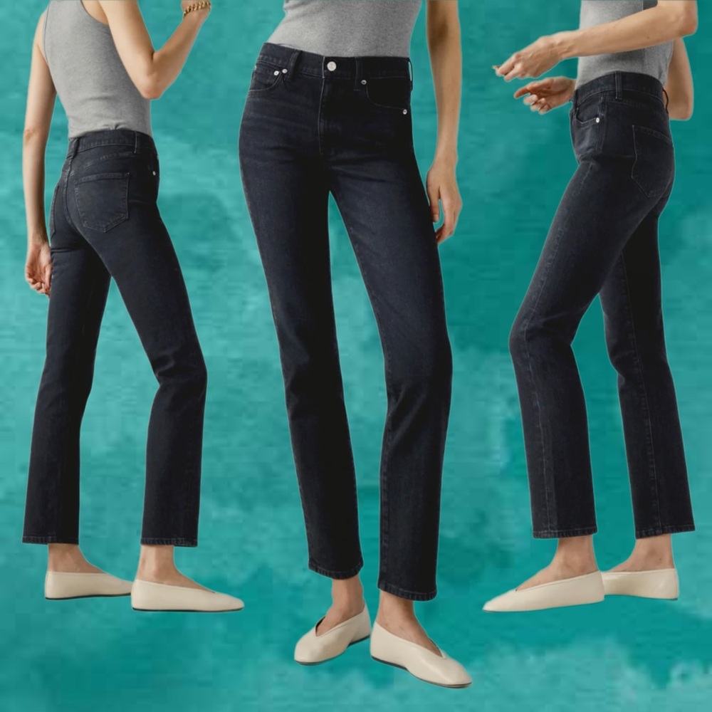 ayr • the lala straight comfort stretch jeans hush hush black wash 30s